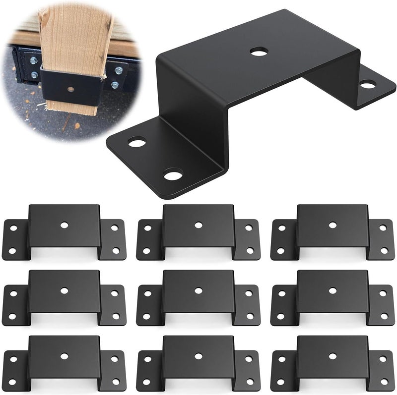 FOROIRON 10 Pcs Trailer Stake Pocket Bracket for 2'' x 4'' Lumber Heavy Duty Utility Trailer Stake Pocket for Trailer, Truck, Box Trailer, Flatbed Trailer - Image 1